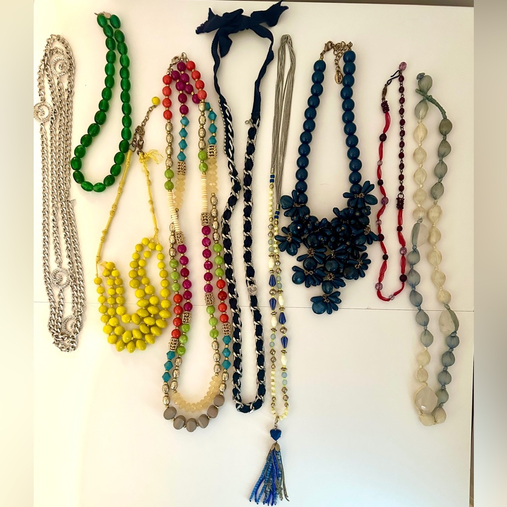 Lot 9 Contemporary Statement Necklaces - Anthropologie, J Crew, Loft and others
